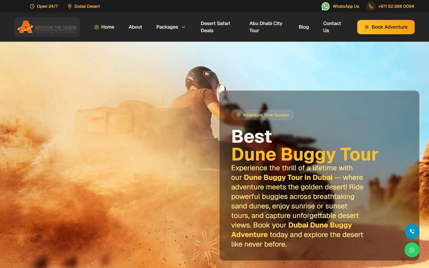 Dune Buggy Tour Dubai website