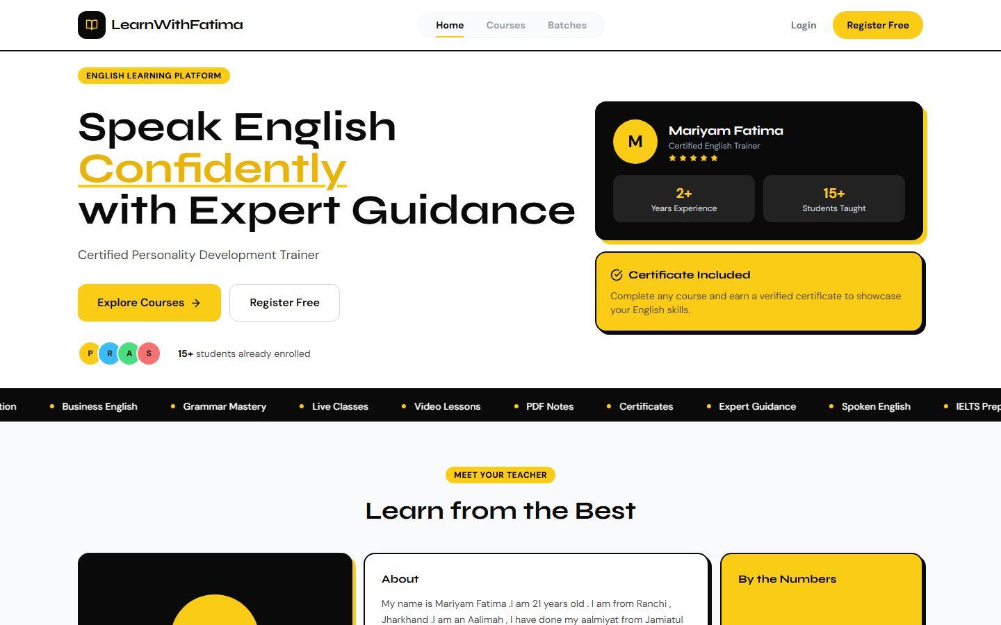 LearnWithFatima website
